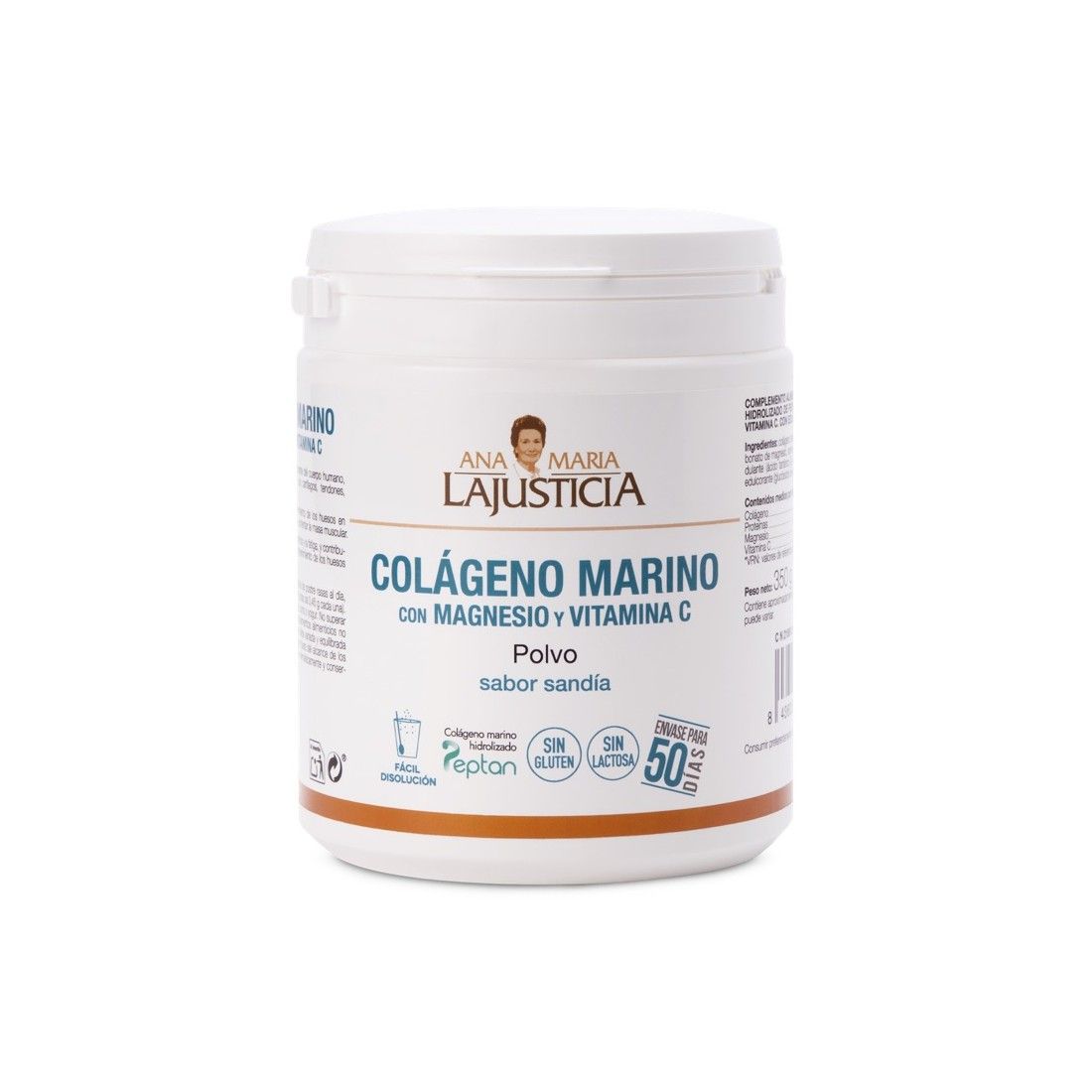 COLÁGENO MARINO CON MAGNESIO Y VITAMINA C Sabor sandía (350 gr) - Polvo - Ana Maria LaJusticia