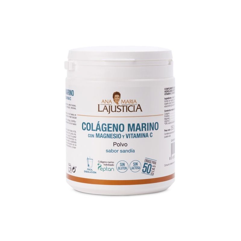 COLÁGENO MARINO CON MAGNESIO Y VITAMINA C Sabor sandía (350 gr) - Polvo - Ana Maria LaJusticia