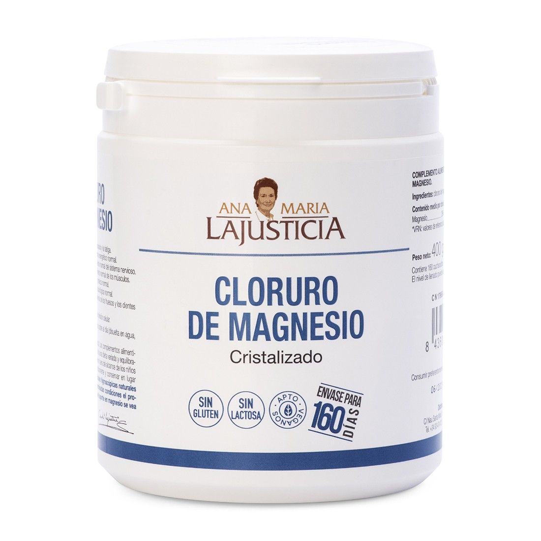CLORURO DE MAGNESIO (400 gr) - Cristalizado - Ana Maria LaJusticia