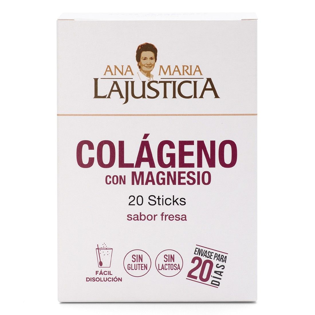 COLAGENO CON MAGNESIO Sabor fresa (20 sticks)- Ana Maria LaJusticia
