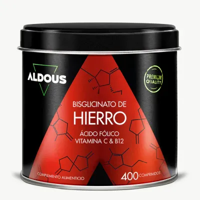 ALDOUS Hierro con Vitamina C, ácido fólico y B12