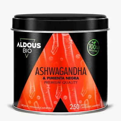 ALDOUS Ashwagandha con Pimienta Negra Ecológica