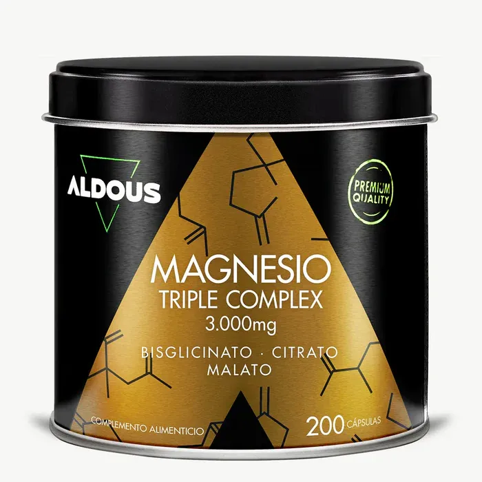 ALDOUS Triple Magnesio - Citrato, Bisglicinato y Malato de magnesio