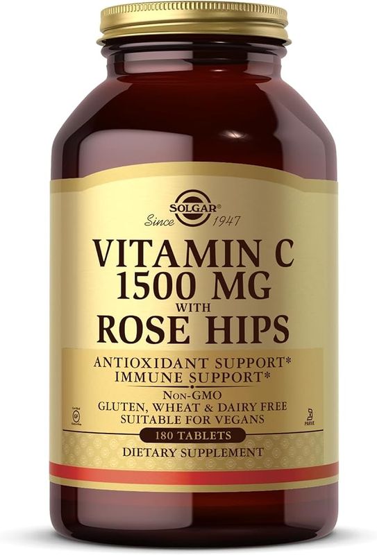 SOLGAR Rose Hips - Vitamina C 1500mg con Escaramujo