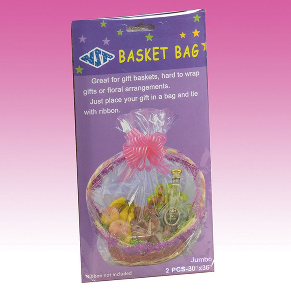30" x 36" JUMBO BASKET GIFT BAGS, 2 PCS/PACK