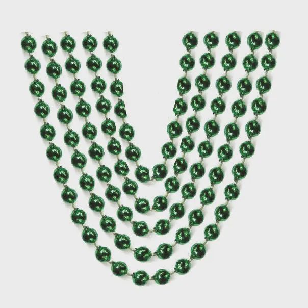 5 32" (6MM) METALLIC NECKLACES-GREEN