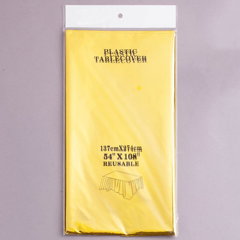 Gold -FOIL TABLE COVER, 54" X 108"