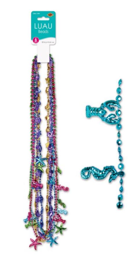 6 pc Luau Beads