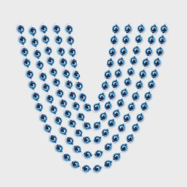 5 32" (6MM) METALLIC NECKLACES-ROYAL BLUE