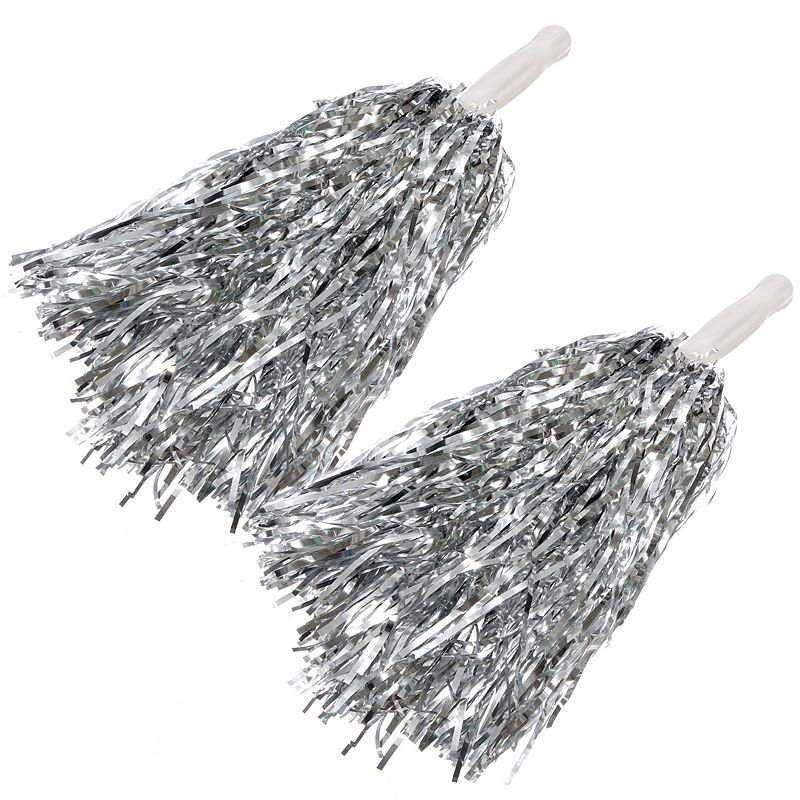Silver Pom Poms