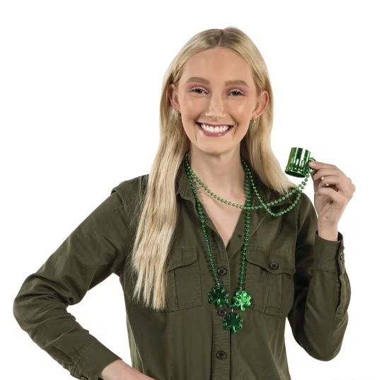 St. Patrick's Day Beaded Shamrock