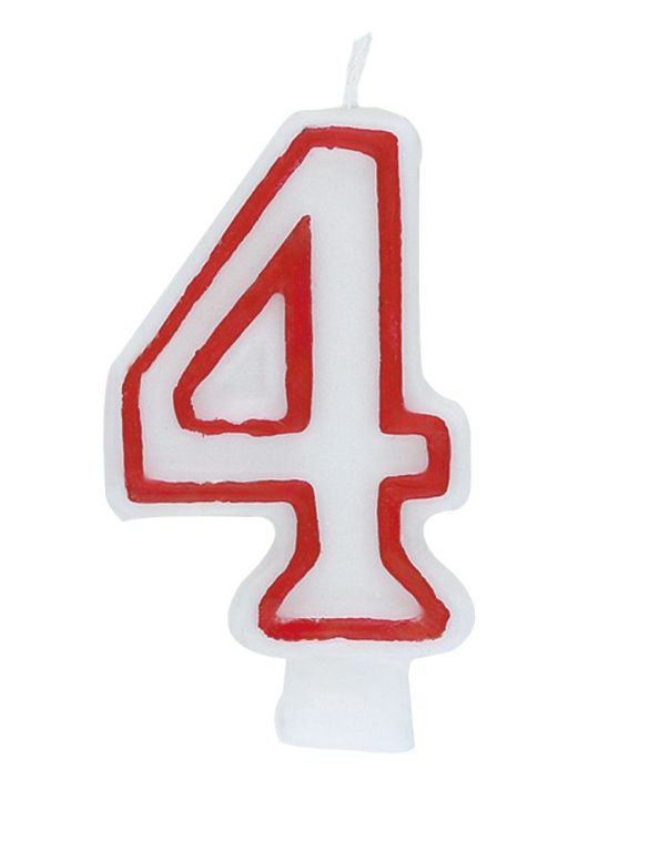 Number 4 Deluxe Birthday Candle