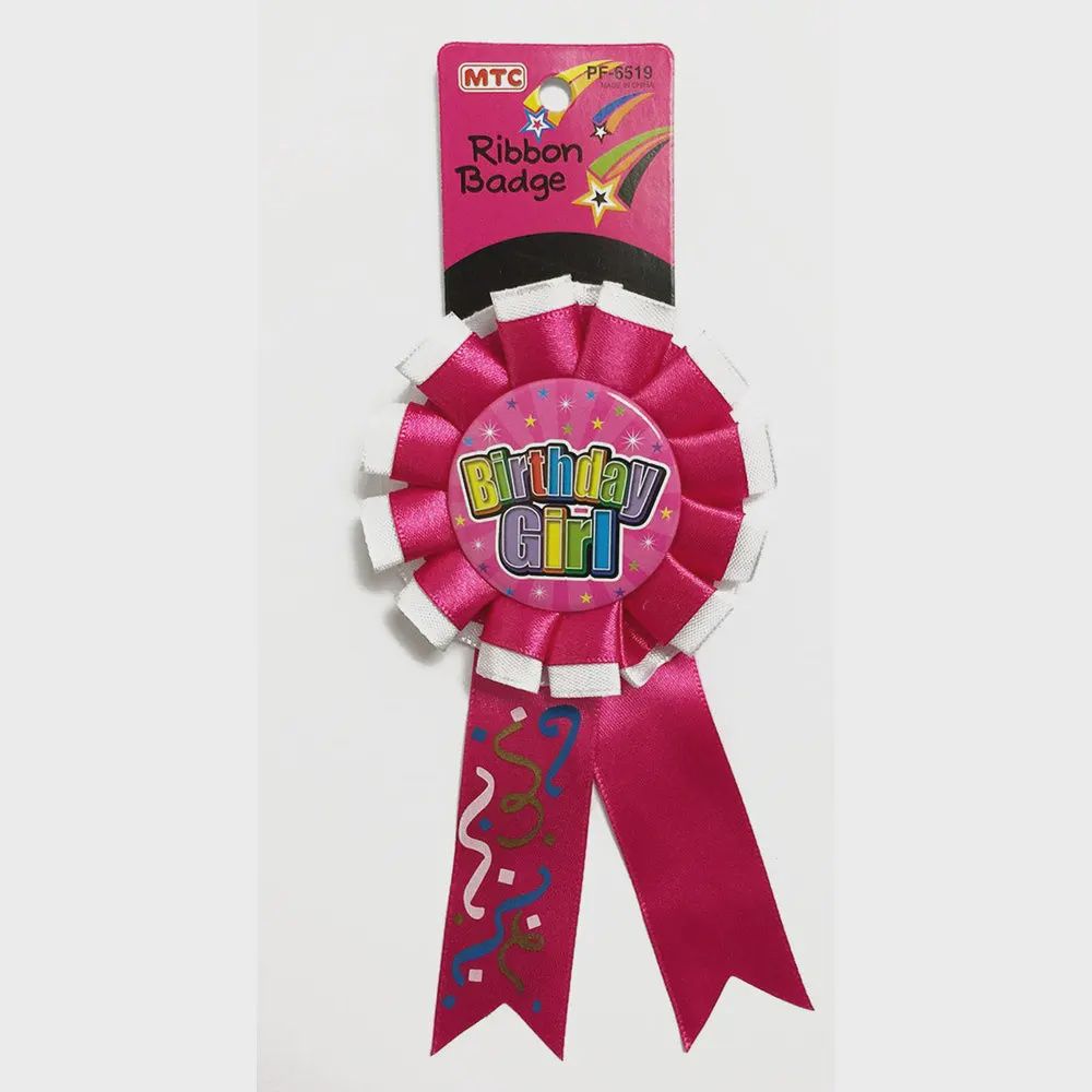 RIBBON BADGE - BIRTHDAY GIRL