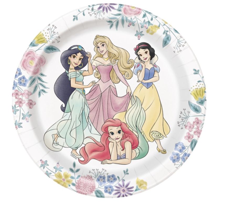 Disney Princess Round 7" Dessert Plates 8ct