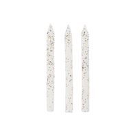 White and Glitter Spiral Birthday Candles 24ct