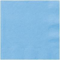 Powder Blue Solid Beverage Napkins 40ct
