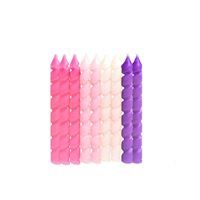 Pink &amp; Purple Spiral Birthday Candles 10ct