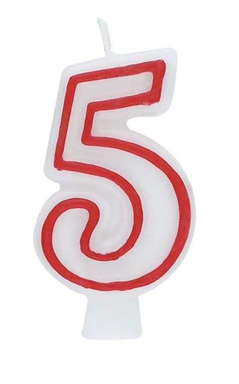 Number 5 Deluxe Birthday Candle