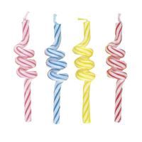 Strip Coil Birthday Candles 4ct