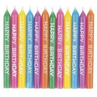 Happy Birthday Script Candles 2.5" 24ct