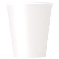 Bright White Solid 9oz Paper Cups 20ct