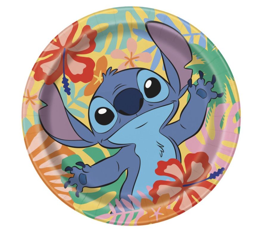 Disney Stitch Round 9" Dinner Plates 8ct