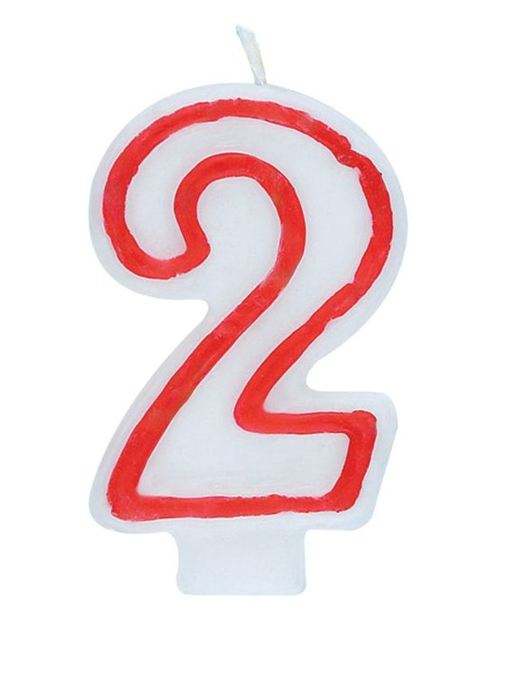 Number 2 Deluxe Birthday Candle