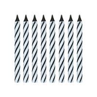 Black Spiral Birthday Candles 24ct