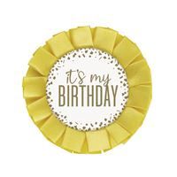 Gold Foil Confetti "It's My Birthday" Badge
