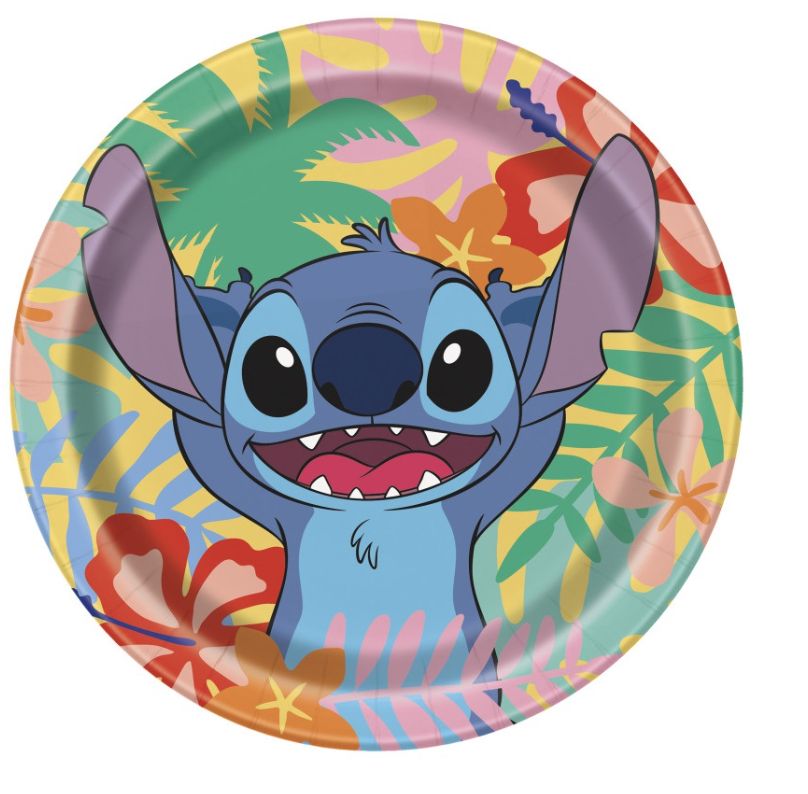 Disney Stitch Round 7" Dessert Plates 8ct