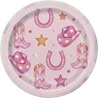 Disco Country Round 9" Dinner Plates 8ct - Foil Board