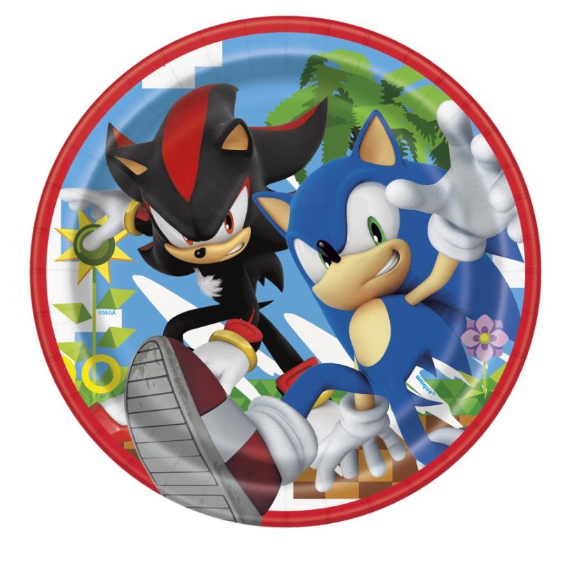 Sonic the Hedgehog Round 7" Dessert Plates 8ct