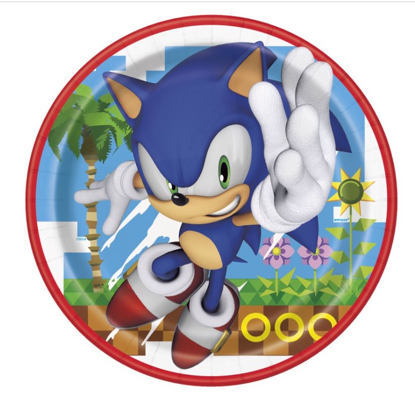 Sonic the Hedgehog Round 9" Dinner Plates 8ct