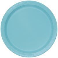 Terrific Teal Solid Round 9" Dinner Plates 16ct