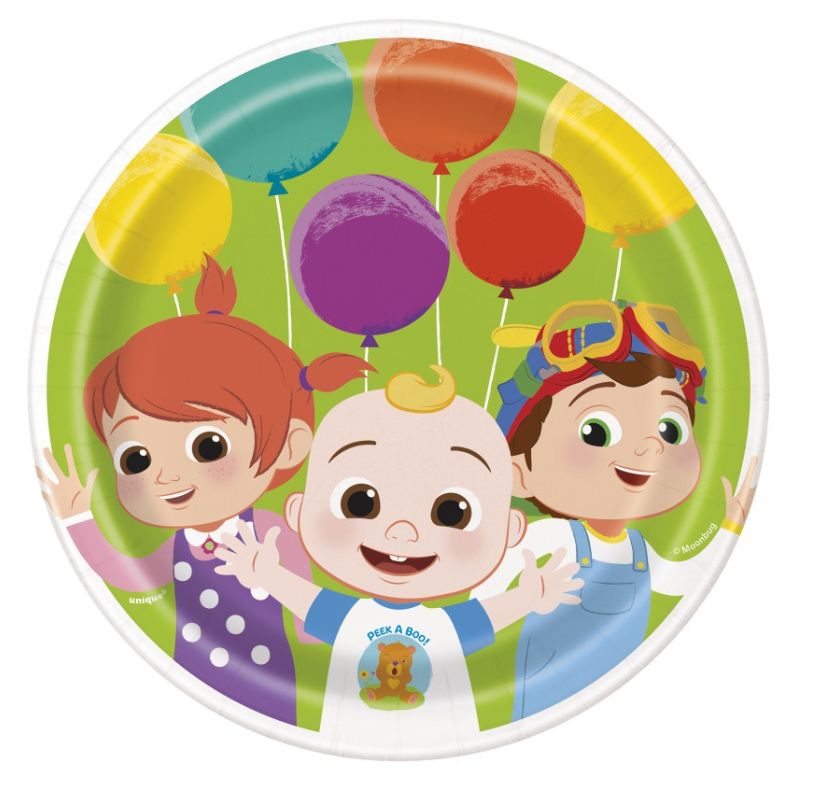 Cocomelon Round 7" Dessert Plates 8ct