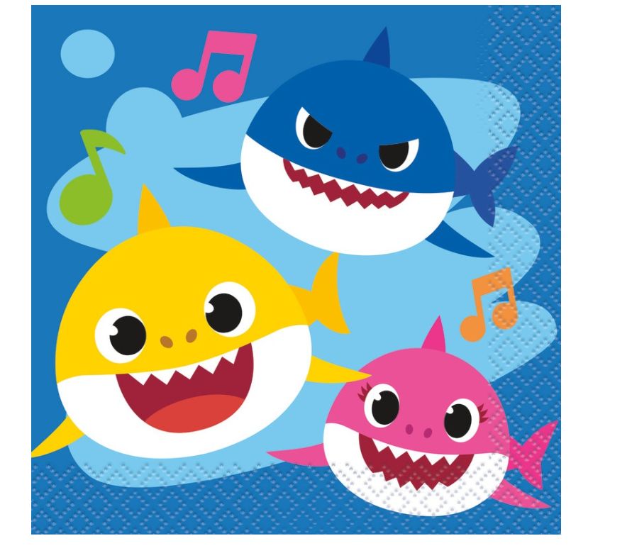 Baby Shark Beverage Napkins 16ct