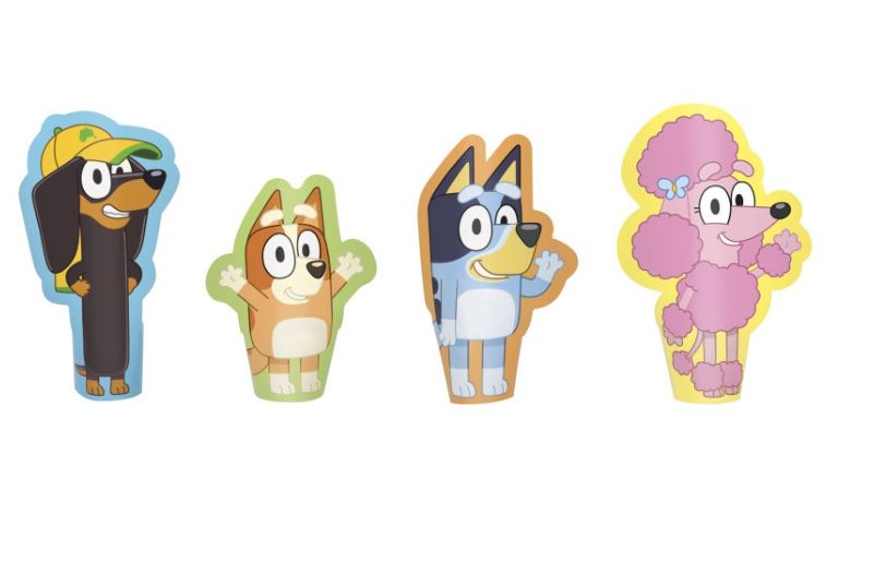 Bluey Cutout Paper Finger Puppets 8ct