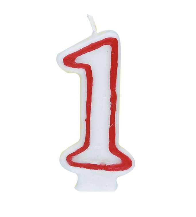 Number 1 Deluxe Birthday Candle