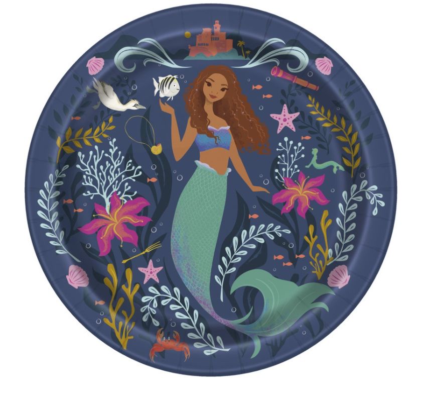 Disney The Little Mermaid Round 9" Dinner Plates 8ct
