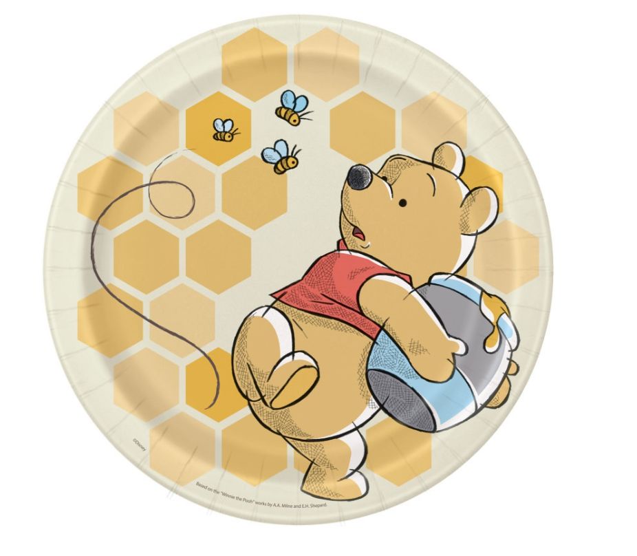 Disney Winnie the Pooh Round 9" Dinner Plates 8ct