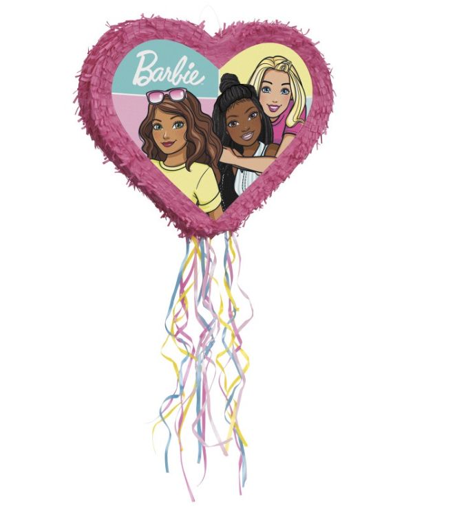 Barbie Heart Shaped Drum Pull Pinata