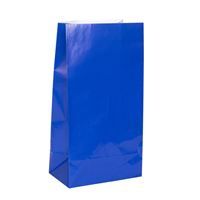 Royal Blue Paper Party Bags 12ct