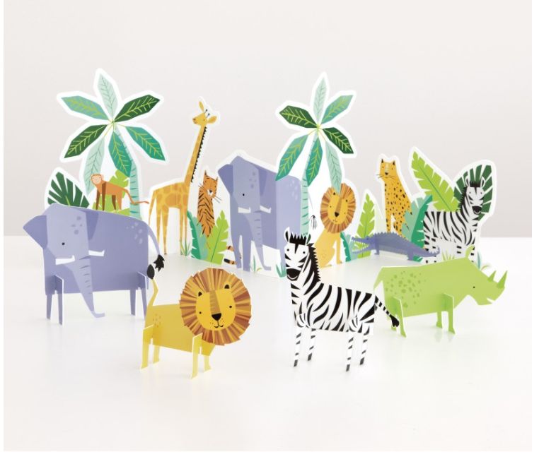 Animal Safari Table Decorating Kit 5pc