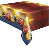 Disney Cars 3 Movie Rectangular Plastic Table Cover 54" x 84"