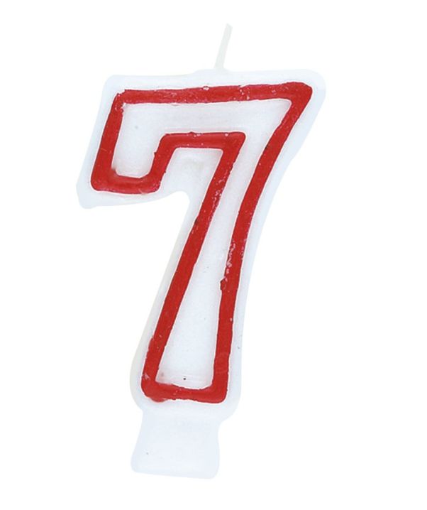 Number 7 Deluxe Birthday Candle