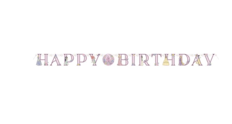 Disney Princess "Happy Birthday" Jointed Banner 6 ft