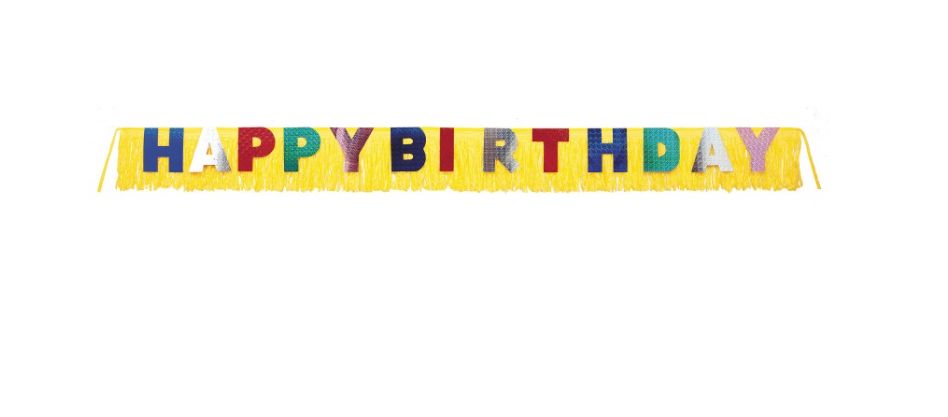 Giant Birthday Fringe Banner 9.5ft