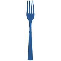 Royal Blue Solid Plastic Forks 18ct