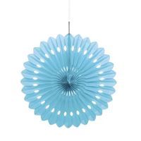 Powder Blue Solid 16" Tissue Paper Fan