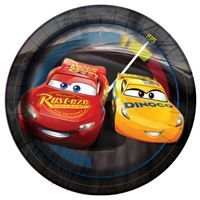 Disney Cars 3 Movie Round 7" Dessert Plates 8ct